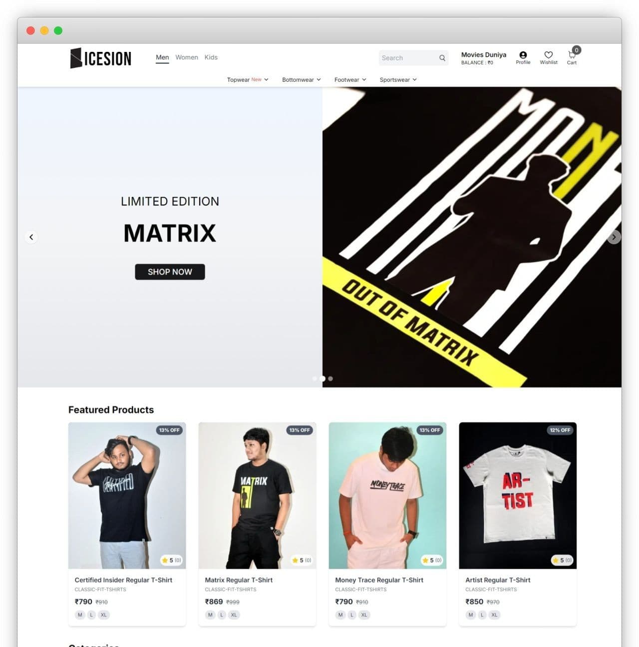 Icesion homepage