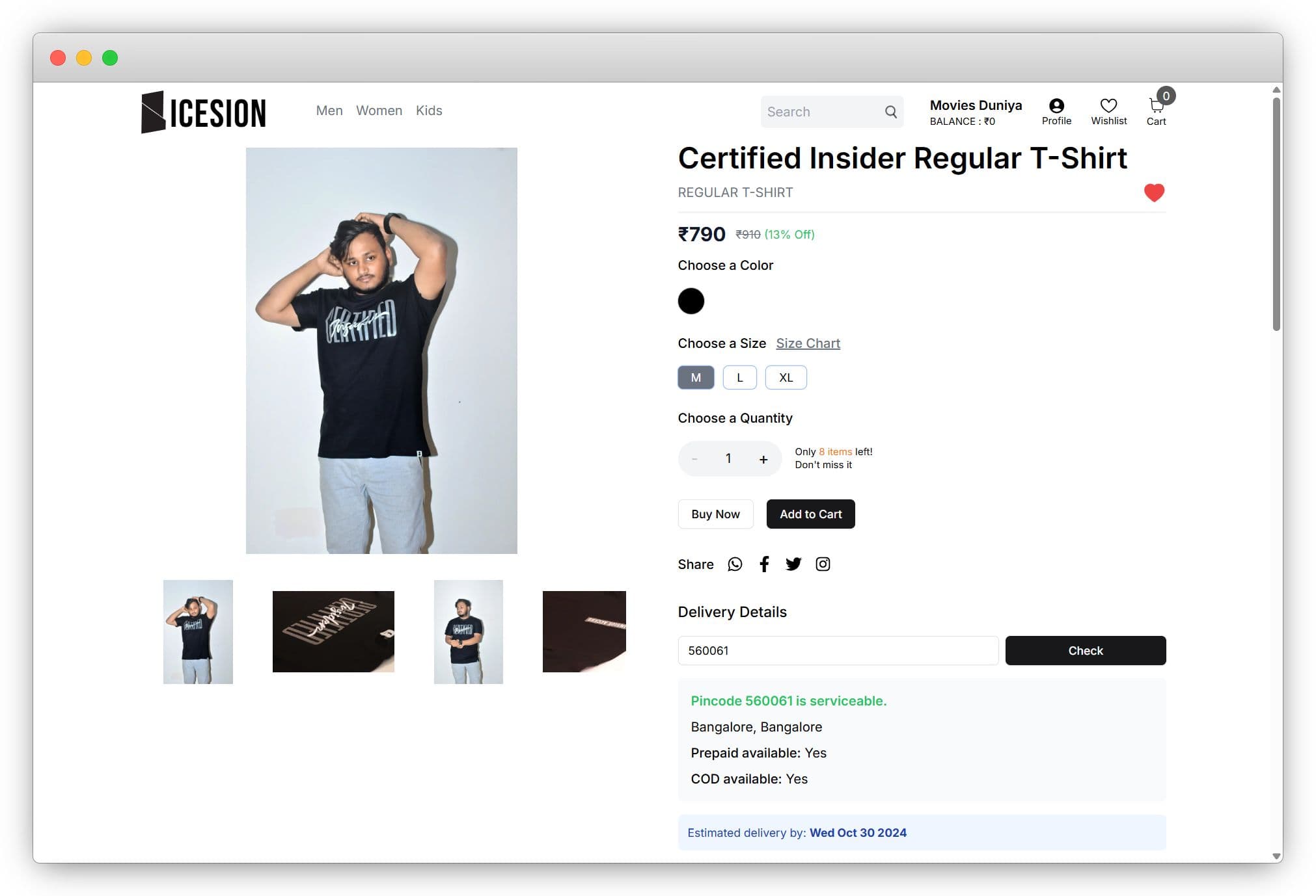 Icesion product page